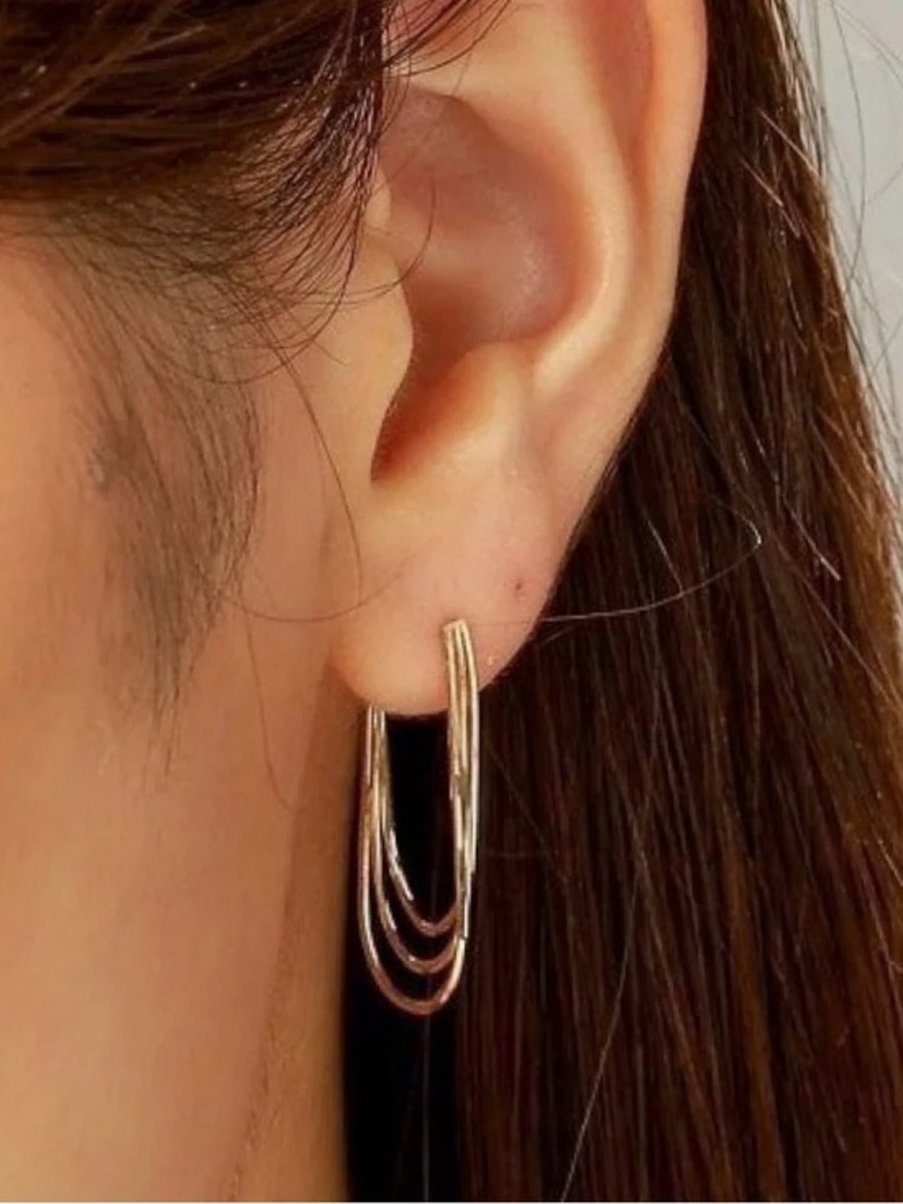 14K gold Snake tassel hoop earrings vermeil